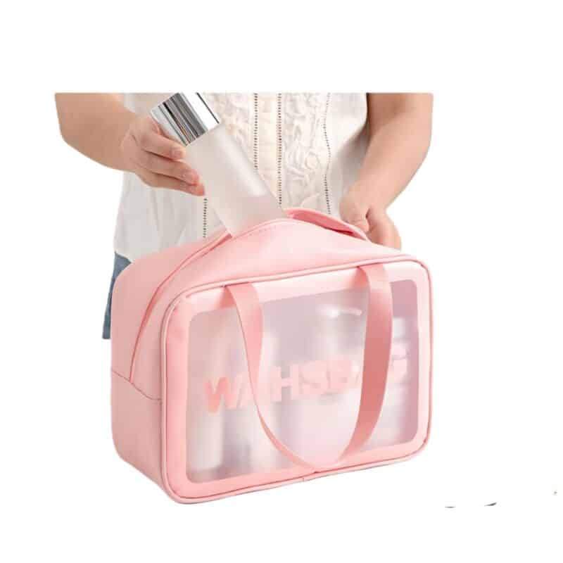 Custom Matte Transparent PU Travel Toiletry Bag - 3