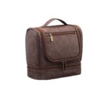 Custom Men Hanging Leather Toiletry Bag - 1
