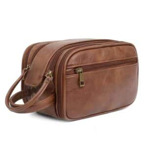 Custom Men Leather Toiletry Bag