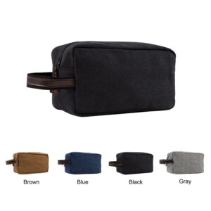 Custom Men's Cotton Canvas Travel Toiletry Bag
