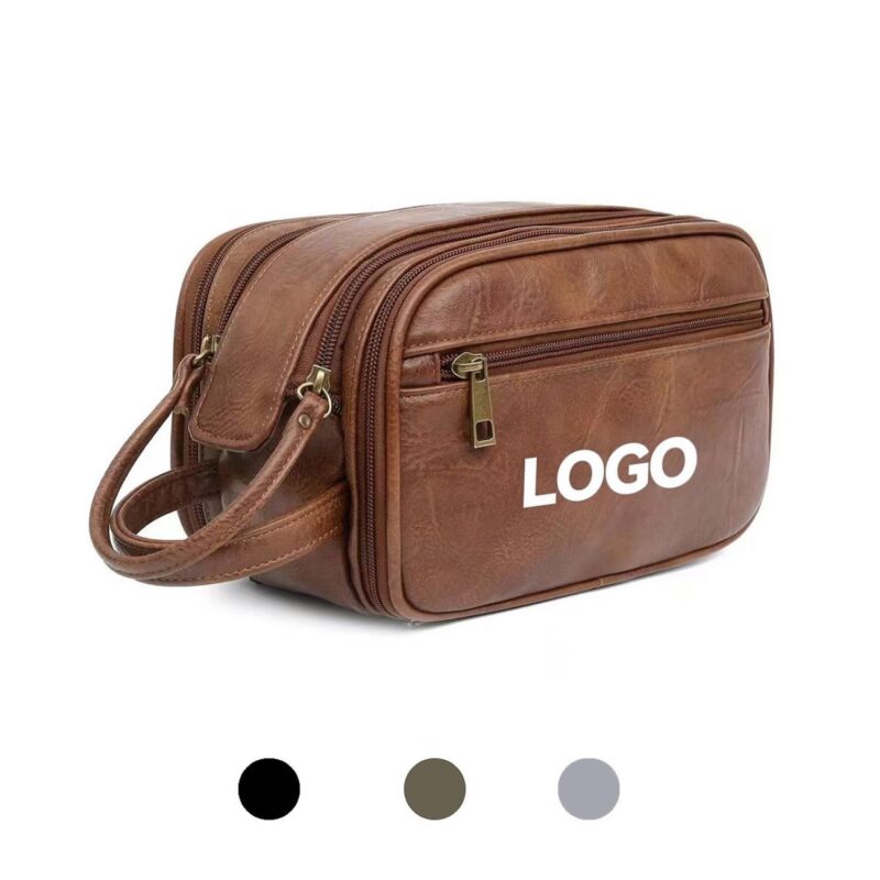 Custom Mens Executive Leather Dopp Kit