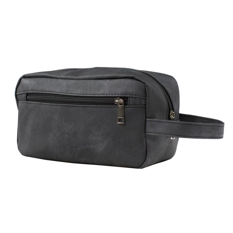 Custom Men's Faux Leather Travel Toiletry Bag