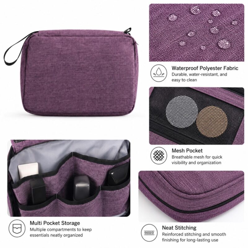 Custom Men's Hanging Travel Toiletry Bag - 2