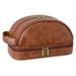 Custom Men's Leather Travel Toiletry Bag - 1