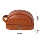 Custom Men's Leather Travel Toiletry Bag - 3
