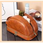 Custom Men's Leather Travel Toiletry Bag - 4