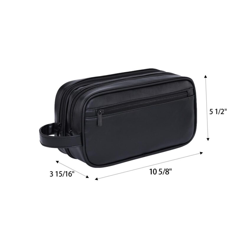 Custom Men's Leather Travel Toiletry Bag - 1