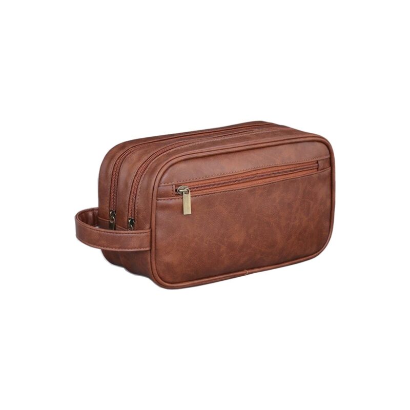 Custom Men's Leather Travel Toiletry Bag - 2