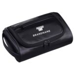 Custom Men's Leather Travel Toiletry Bag with Handle - 4