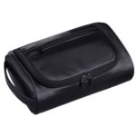 Custom Men's Leather Travel Toiletry Bag with Handle - 5
