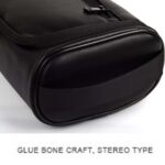 Custom Men's Leather Travel Toiletry Bag with Handle - 8