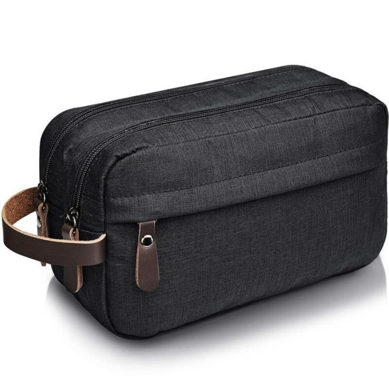 Custom Men's Travel Toiletry Bag Portable Waterproof Nylon Storage Bag Double Pocket - 2