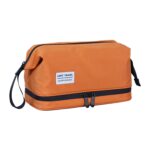 Custom Mens Travel Toiletry Bag with Waterproof Wet/Dry Compartment - 1