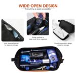 Custom Mens Travel Toiletry Bag with Waterproof Wet/Dry Compartment - 3