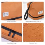 Custom Mens Travel Toiletry Bag with Waterproof Wet/Dry Compartment - 4
