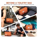 Custom Mens Travel Toiletry Bag with Waterproof Wet/Dry Compartment - 7