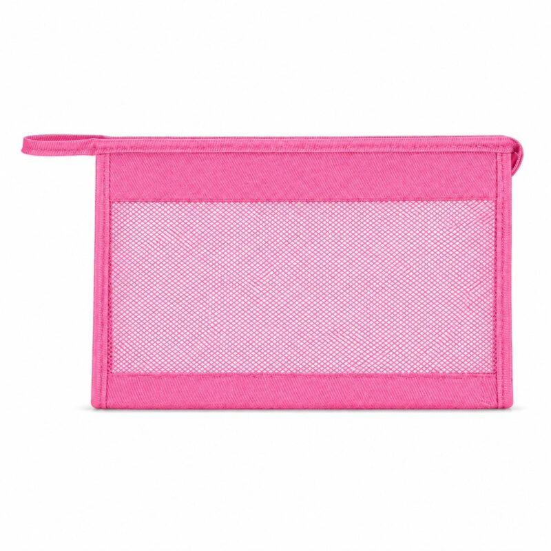 Custom Mesh Panel Fabric Toiletry Bag - 7