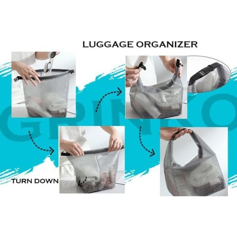 Custom Mesh Shower Bag Travel Makeup Pouch for Women Waterproof Toiletry Bag Plastic Make Up Bags for Carry - 2