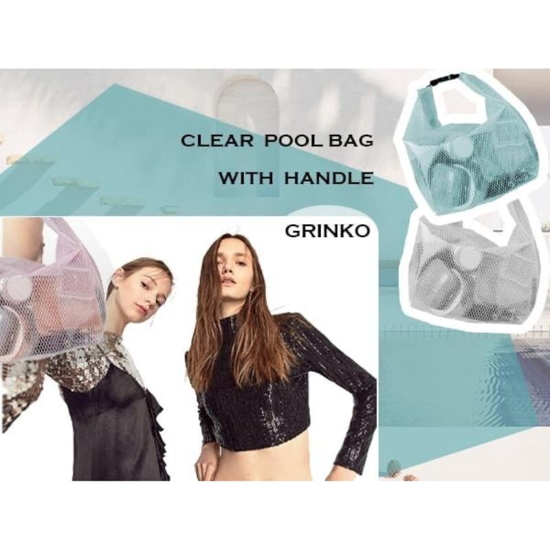 Custom Mesh Shower Bag Travel Makeup Pouch for Women Waterproof Toiletry Bag Plastic Make Up Bags for Carry - 4