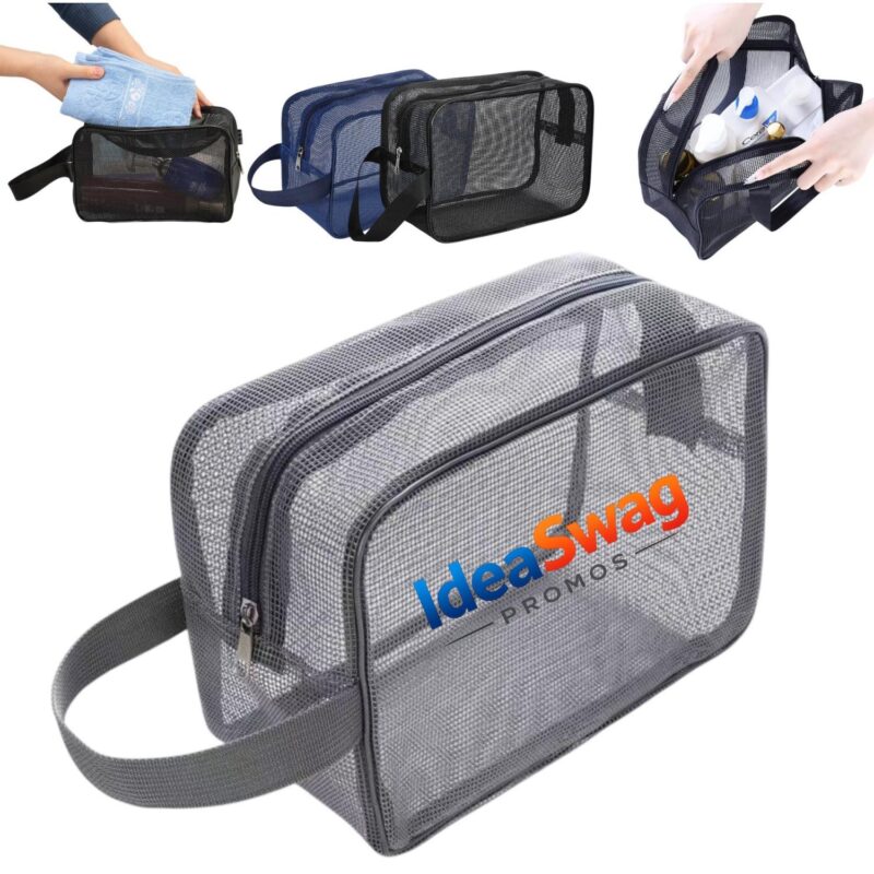 Mesh-Travel-Toiletry-Bag-TSLE2521 Custom Mesh Travel Toiletry Bag