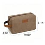 Custom Minimalist Canvas Toiletry Dopp Kit Bag W/ Side Handle - 1