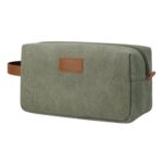 Custom Minimalist Canvas Toiletry Dopp Kit Bag W/ Side Handle - 4