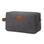 Custom Minimalist Canvas Toiletry Dopp Kit Bag W/ Side Handle - 7