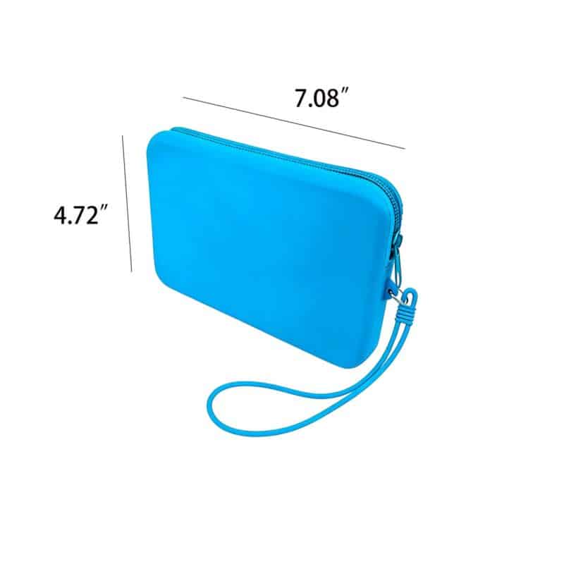Custom Minimalist Solid Color Square Silicone Travel Toiletry Bag - 2