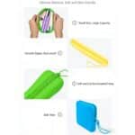 Custom Minimalist Solid Color Square Silicone Travel Toiletry Bag - 3