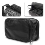 Custom Multi-Compartment Leather Toiletry Bag