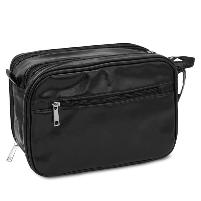 Custom Multi-Compartment Leather Toiletry Bag - 3