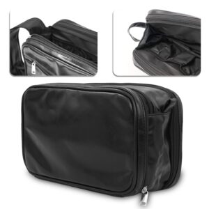 Custom Multi-Compartment Leather Toiletry Bag