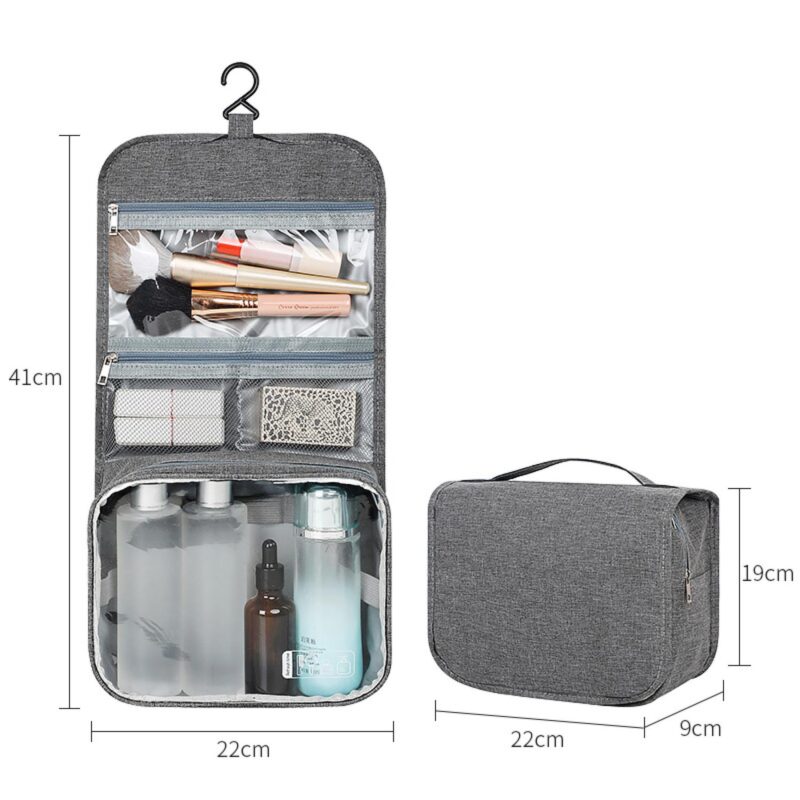 Custom Multi-Pocket Stylish Water-Resistant Hanging Travel Toiletry Bag - 1