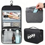Custom Multi-Pocket Stylish Water-Resistant Hanging Travel Toiletry Bag