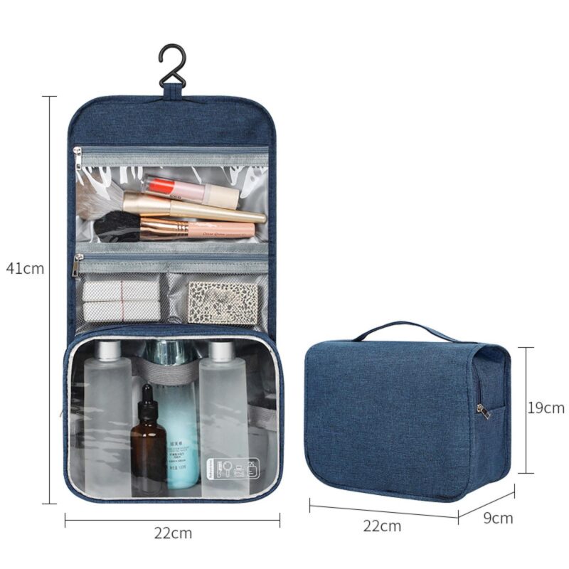 Custom Multi-Pocket Stylish Water-Resistant Hanging Travel Toiletry Bag - 4