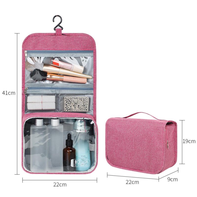 Custom Multi-Pocket Stylish Water-Resistant Hanging Travel Toiletry Bag - 6
