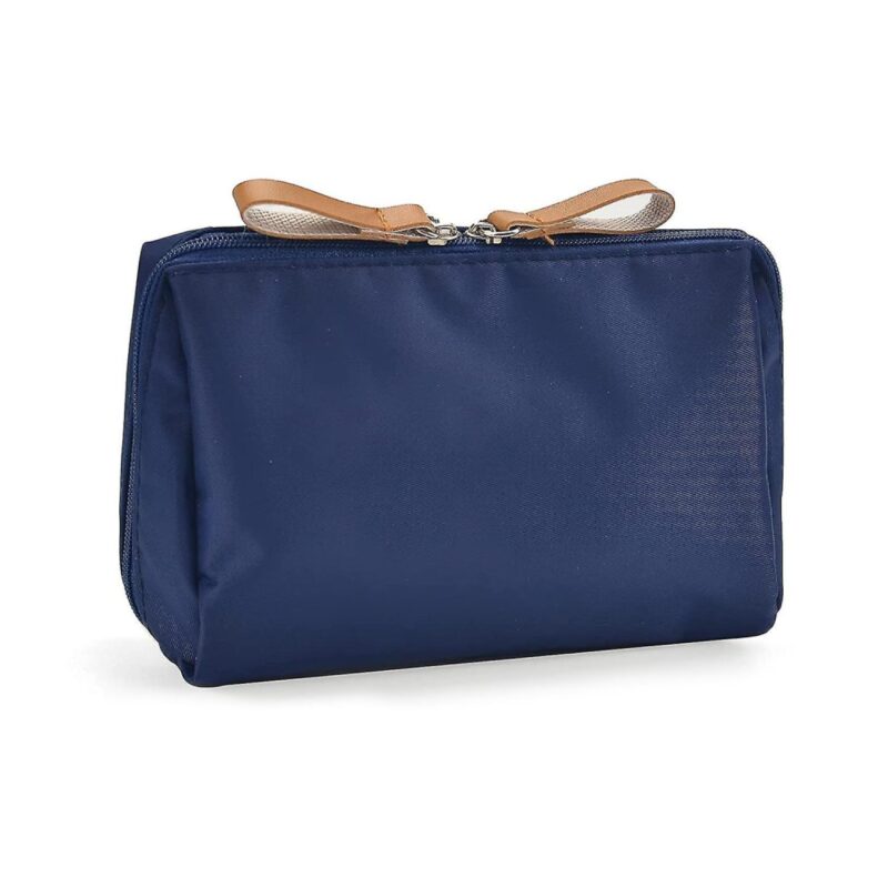 Custom Nylon Cosmetic Toiletry Bag: Gold Zippers - 4