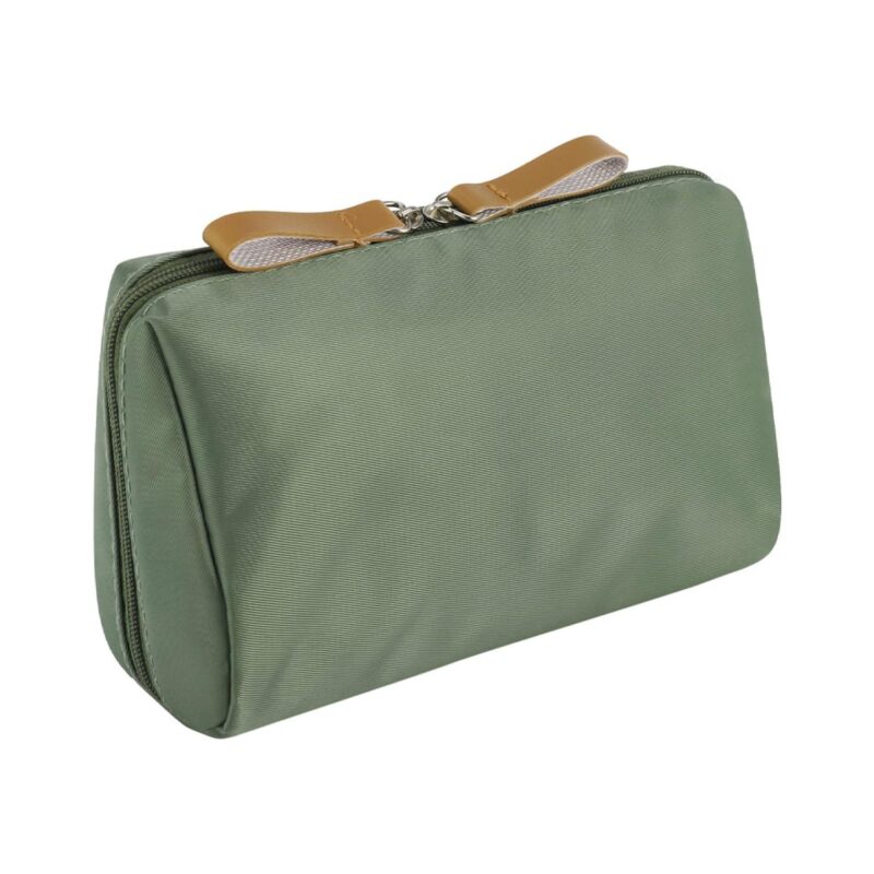 Custom Nylon Cosmetic Toiletry Bag: Gold Zippers - 6