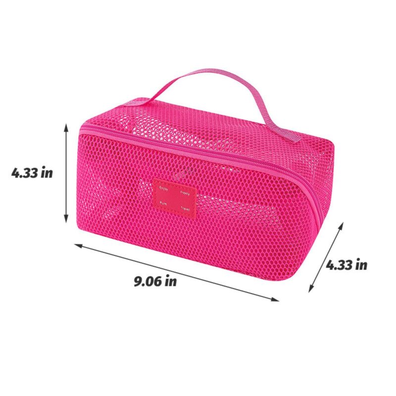 Custom Nylon Mesh Large Capacity Travel Cosmetic Toiletry Bag - 1