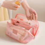 Custom Nylon Mesh Large Capacity Travel Cosmetic Toiletry Bag - 2