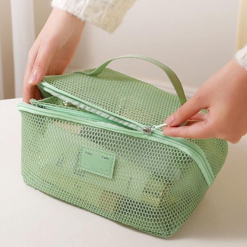 Custom Nylon Mesh Large Capacity Travel Cosmetic Toiletry Bag - 3