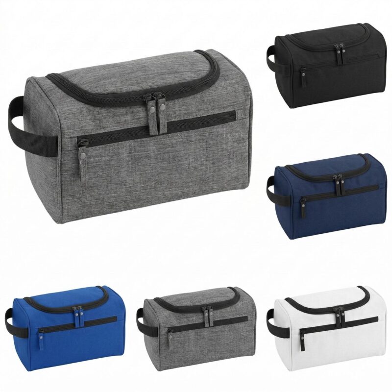 Custom Overnight Amenities Compact Travel Toiletry Kit with Hanging Hook - 1