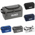 Custom Overnight Amenities Compact Travel Toiletry Kit with Hanging Hook