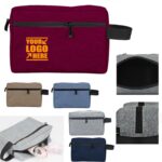 Custom Oxford Cloth Toiletry Bag & Front Zipper Pocket
