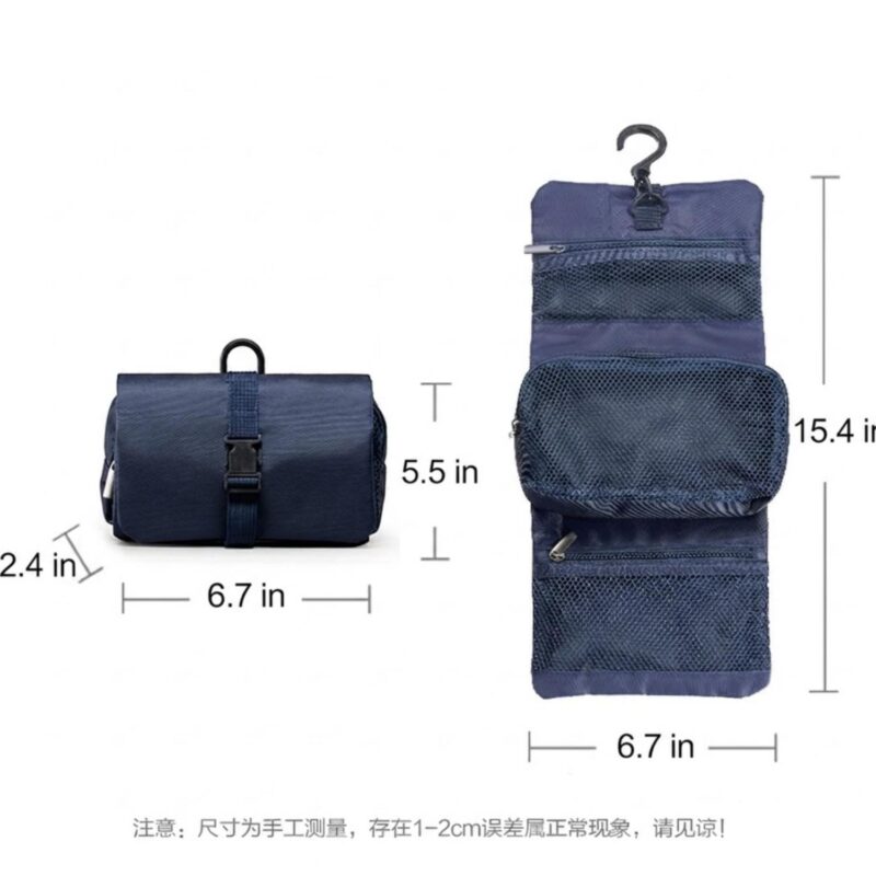 Custom Oxford Fabric Foldable Hanging Toiletry Bag - 1