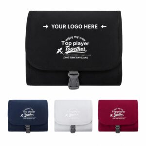 Custom Oxford Hanging Toiletry Bag With Detachable Compartments