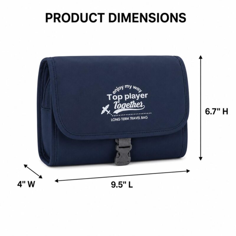 Custom Oxford Hanging Toiletry Bag With Detachable Compartments - 5