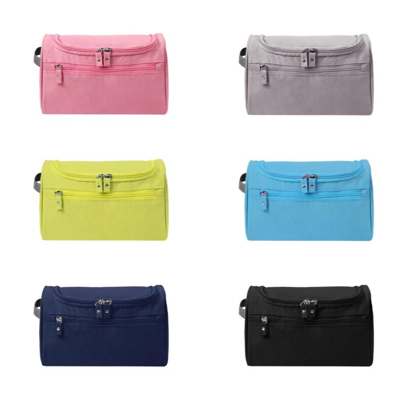 Custom Oxford Portable Travel Toiletry Bag W/ Hanging Hook - 1