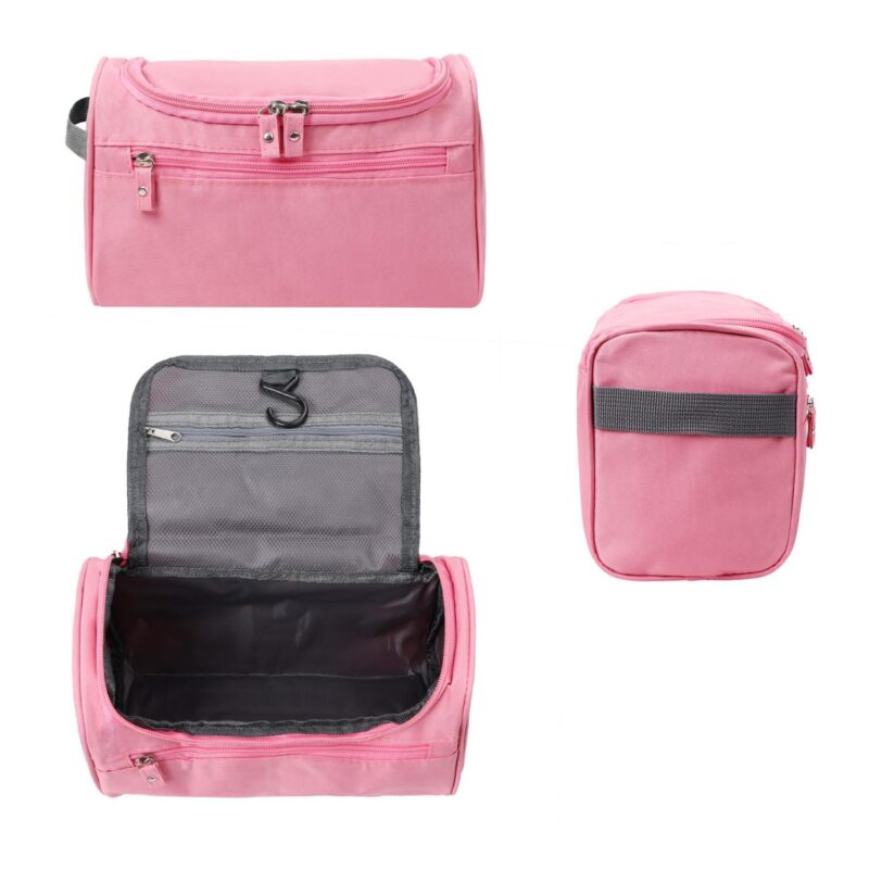 Custom Oxford Portable Travel Toiletry Bag W/ Hanging Hook - 2