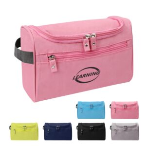 Custom Oxford Portable Travel Toiletry Bag W/ Hanging Hook